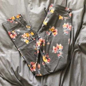 ZARA Floral Skinny Pants